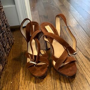 Michael Kors Brown Suede Heels